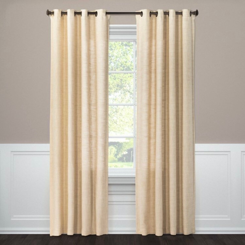Threshold Textured weave curtains cream